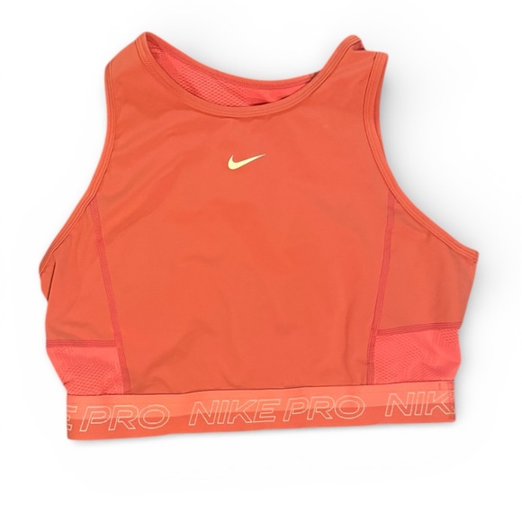 Nike Vibrant pinkish Orange Activewear Top medium - Picture 1 of 4